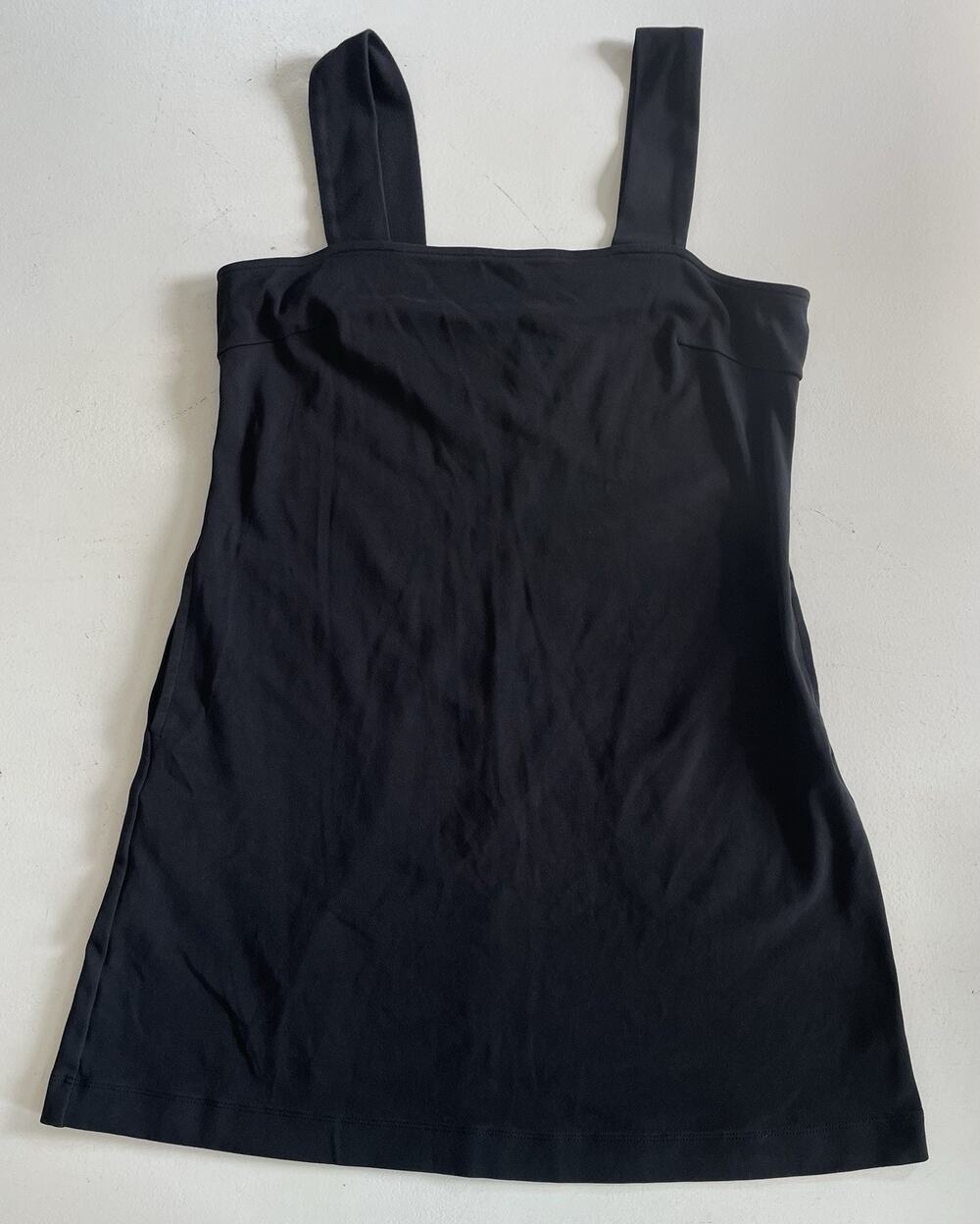 Old Navy Black Solid Square Neck Sleeveless Fit & Flare Mini Dress Size Small